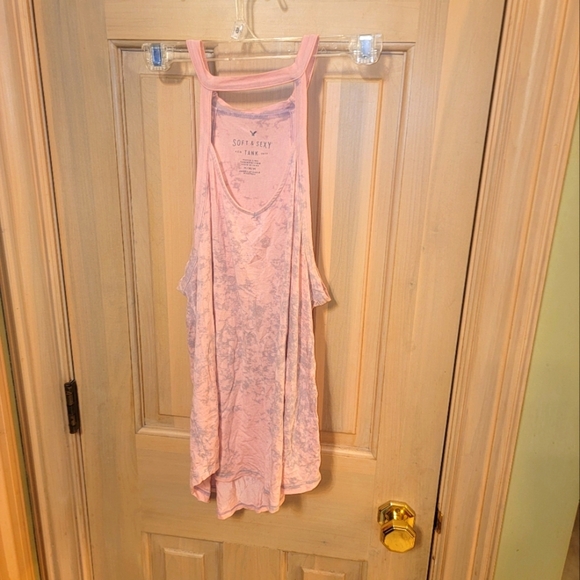 American Eagle Outfitters Tops - Soft & Sexy American Eagle Outfitters pink and gray tank top Racer back Misses M
